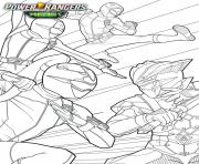 Coloriage power rangers beast morphers beast morphers en mode attaque